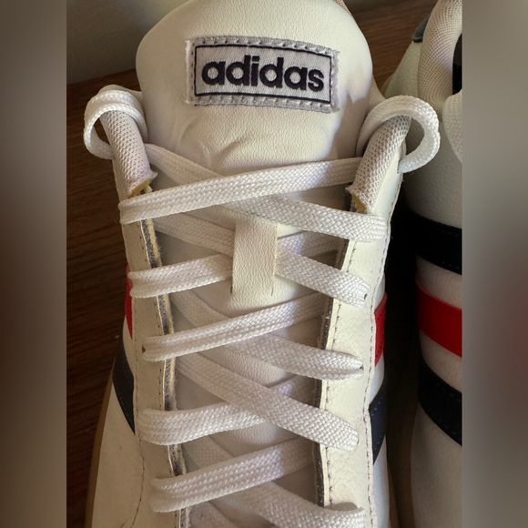 ADIDAS Men’s Grand Court Sneakers - Cloud White/Trace Blue/Active Red Size 10 - Picture 5 of 11